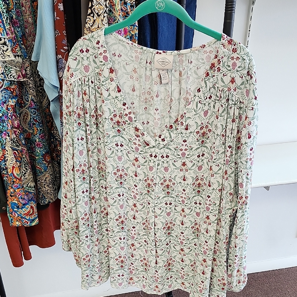 St. John's Bay Multicolor Floral Blouse